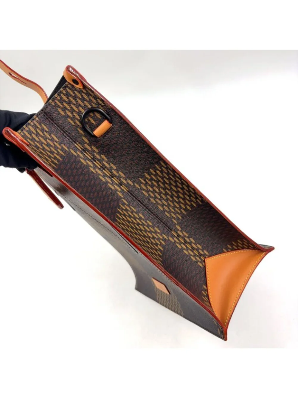 Louis Vuitton Mini Tote Damier Ebene Giant LV Squared Shoulder Bag Leather
